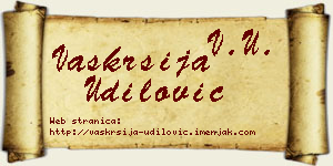 Vaskrsija Udilović vizit kartica